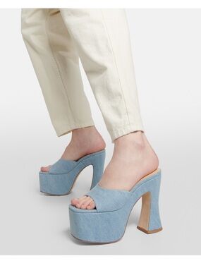 Womens Magda Butrym Denim Platform Mules